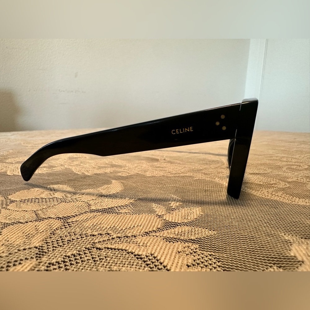 Celine Black Square Oversized Sunglasses with Gradient Lenses - Picture 4 of 5